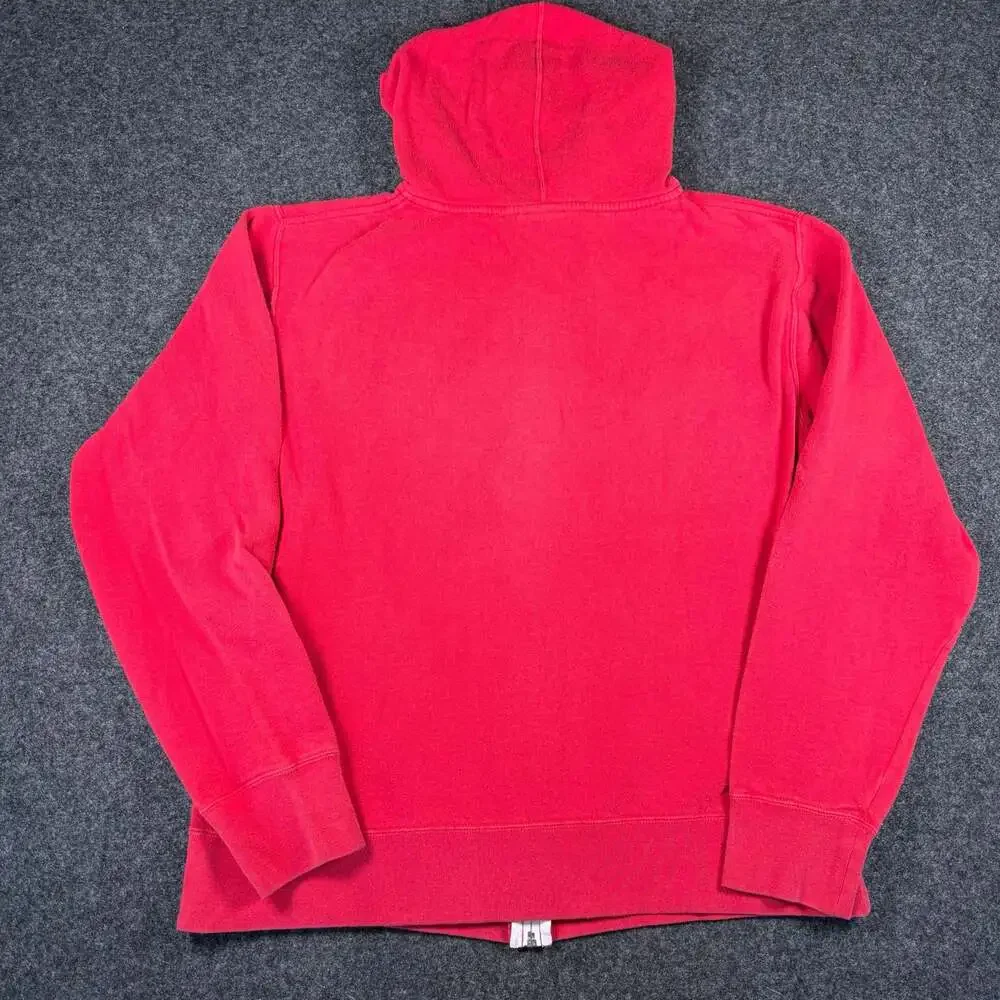 Osiris Shoes & Apparel Vintage Y2K Red Full Zip Up Hoodie Sweatshirt Size Large